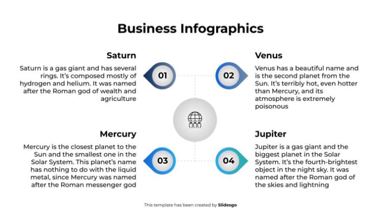 Business-Infografiken Präsentationsvorlage