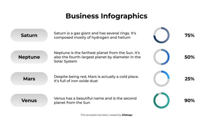 Business-Infografiken Präsentationsvorlage