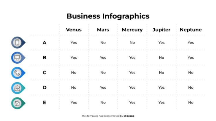 Business-Infografiken Präsentationsvorlage
