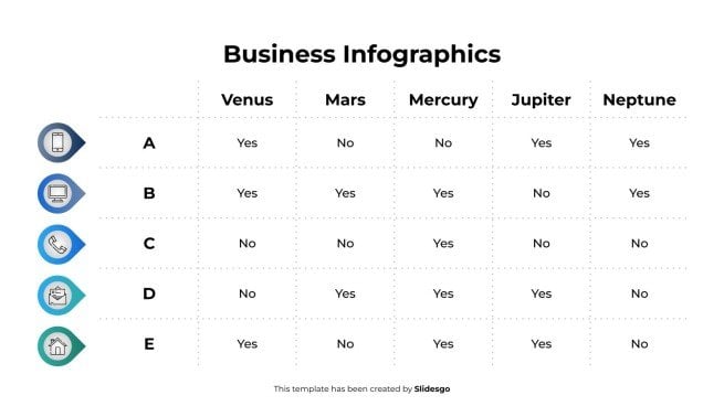 Business-Infografiken Präsentationsvorlage