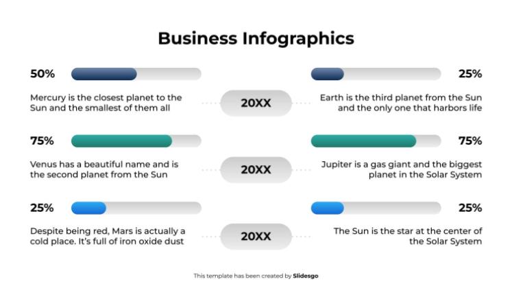 Business-Infografiken Präsentationsvorlage