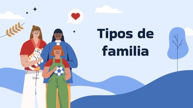 Plantilla de presentación Tipos de familias