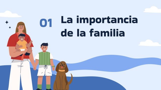 Plantilla de presentación Tipos de familias