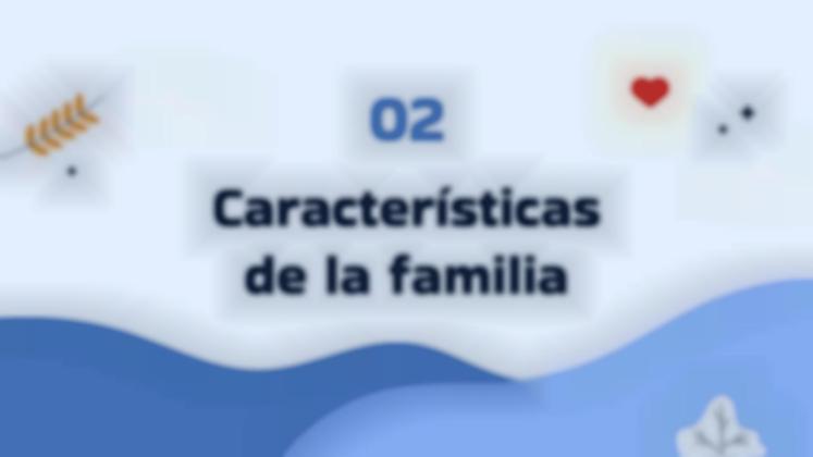 Plantilla de presentación Tipos de familias