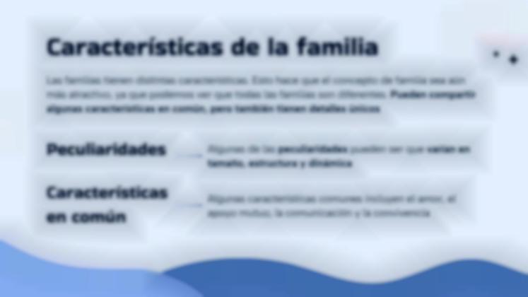 Plantilla de presentación Tipos de familias