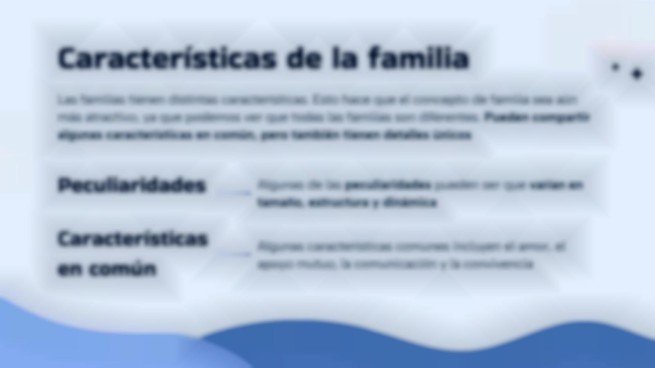 Plantilla de presentación Tipos de familias