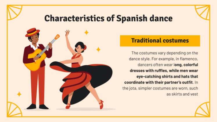 Situation d'apprentissage : Danses espagnoles Modèles de présentation