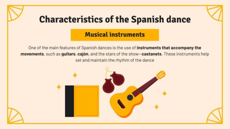 Situation d'apprentissage : Danses espagnoles Modèles de présentation