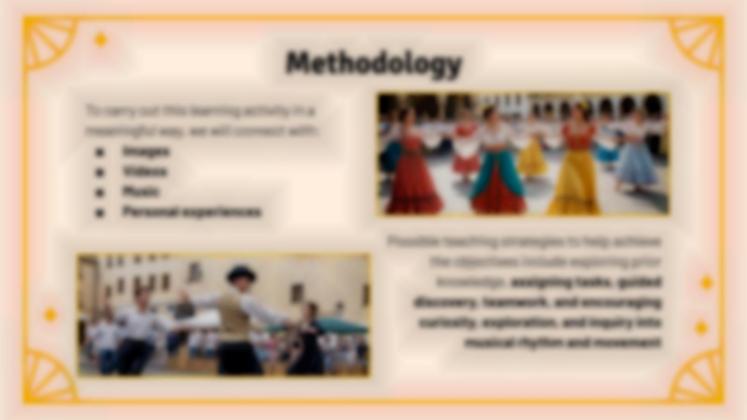 Situation d'apprentissage : Danses espagnoles Modèles de présentation