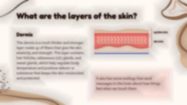 The Largest Organ of the Body: The Skin presentation template 