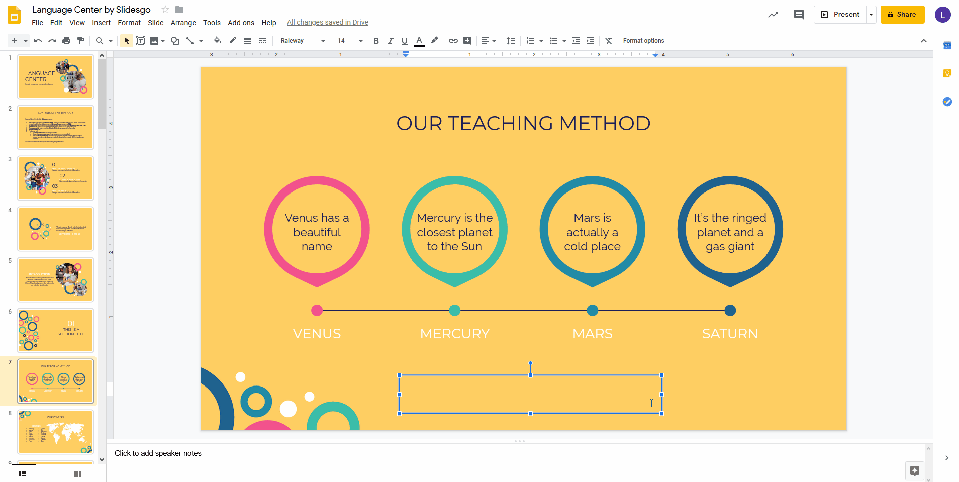 how to make a box into two columns in powerpoint