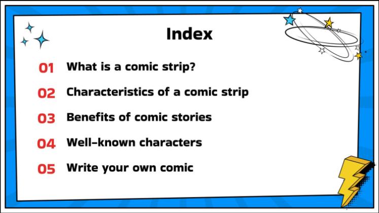 코믹 스트립 프레젠테이션 템플릿