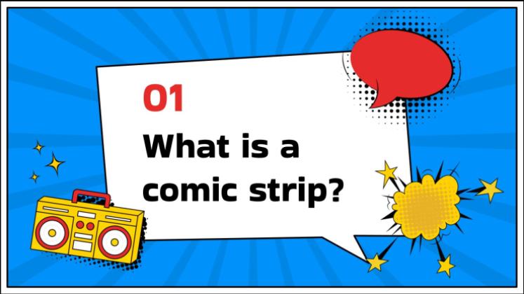 코믹 스트립 프레젠테이션 템플릿