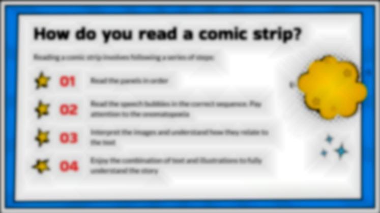 코믹 스트립 프레젠테이션 템플릿