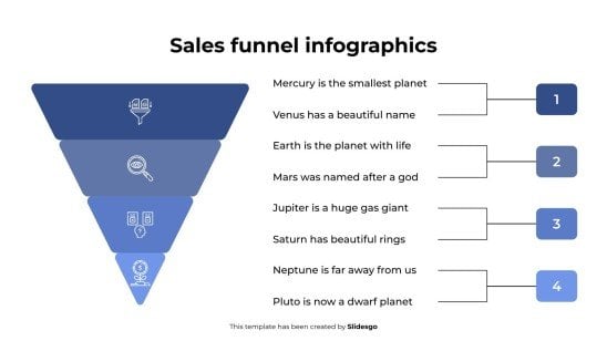Sales Funnel infographics presentation template 