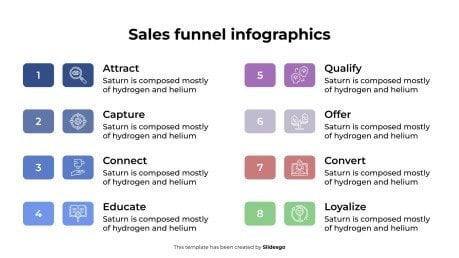 Sales Funnel infographics presentation template 