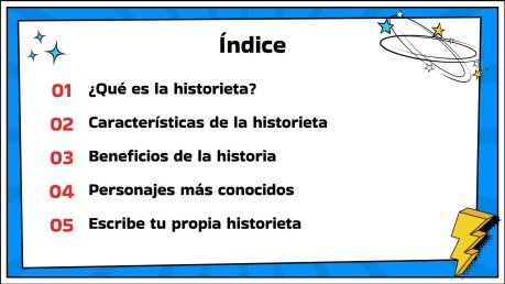 Plantilla de presentación La historieta