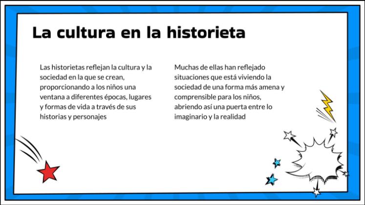 Plantilla de presentación La historieta