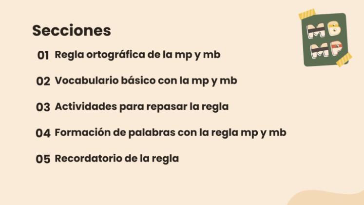 Plantilla de presentación Ortografía mp y mb