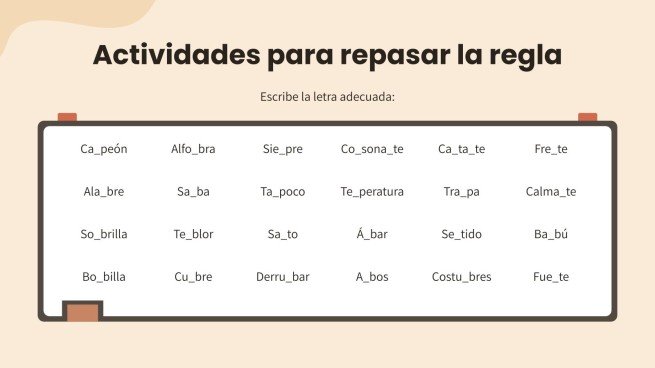 Plantilla de presentación Ortografía mp y mb