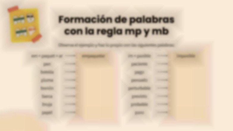 Plantilla de presentación Ortografía mp y mb