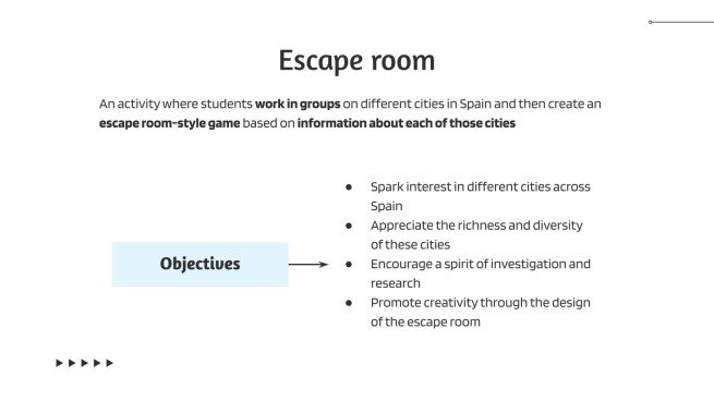 스페인 도시: 방탈출 활동 프레젠테이션 템플릿