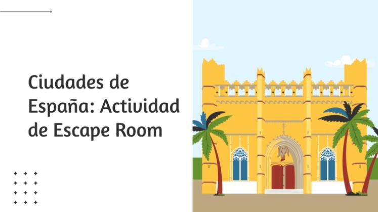 Plantilla de presentación Ciudades de España: Actividad de Escape Room