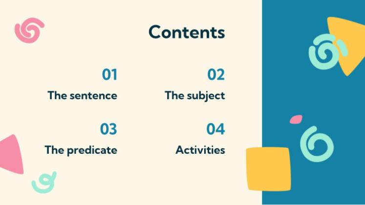 주어와 술어는 무엇입니까? 프레젠테이션 템플릿