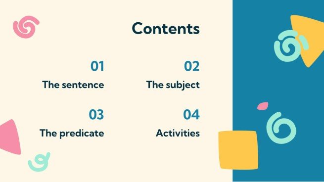 주어와 술어는 무엇입니까? 프레젠테이션 템플릿