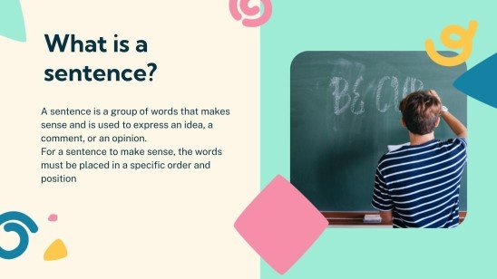 주어와 술어는 무엇입니까? 프레젠테이션 템플릿