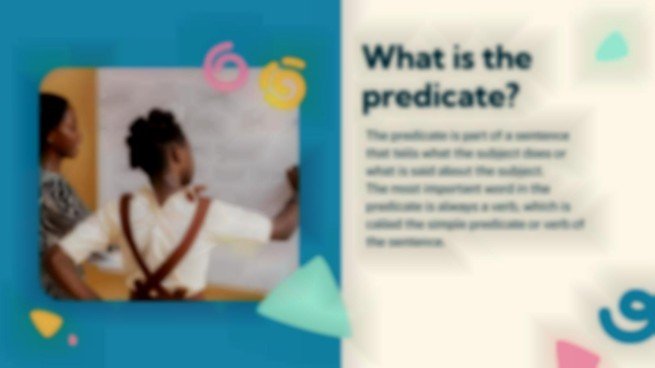 주어와 술어는 무엇입니까? 프레젠테이션 템플릿