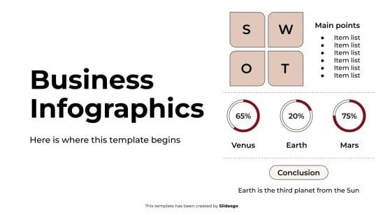 Business-Infografiken Präsentationsvorlage
