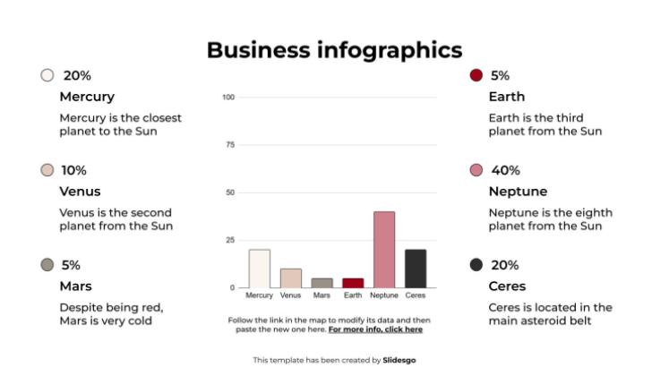 Business-Infografiken Präsentationsvorlage
