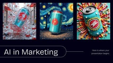Modelo de apresentação IA em Marketing