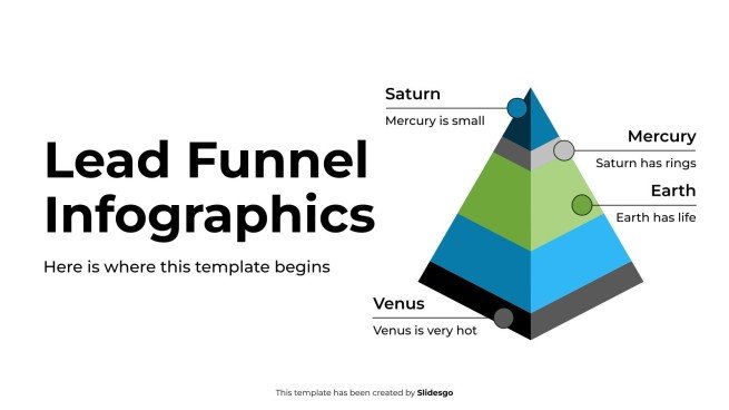 Lead Funnel Infographics presentation template 