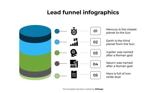 Lead Funnel Infographics presentation template 