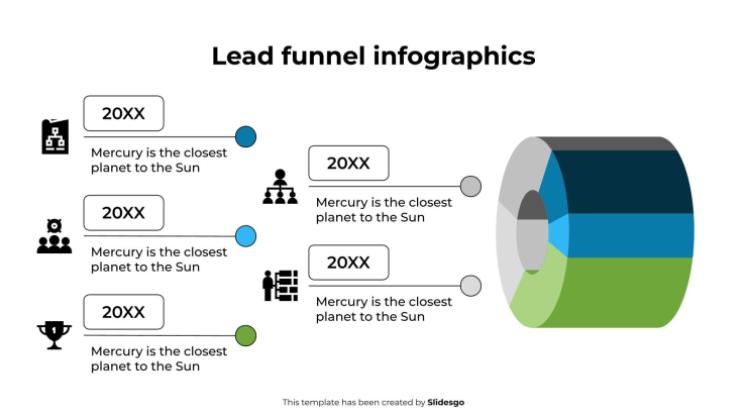 Lead Funnel Infographics presentation template 