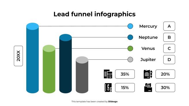 Lead Funnel Infographics presentation template 