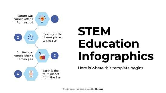 Plantilla de presentación Infografías de educación STEM