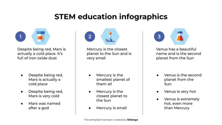 Plantilla de presentación Infografías de educación STEM