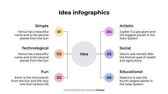 Ideen-Infografiken Präsentationsvorlage