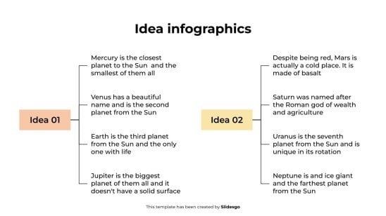Ideen-Infografiken Präsentationsvorlage