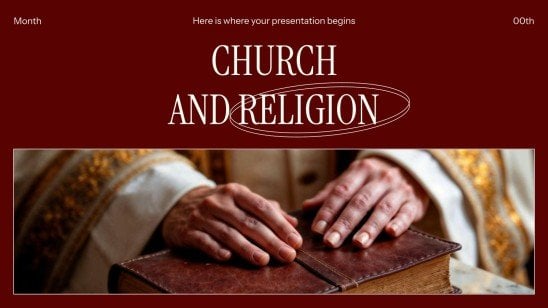 Plantilla de presentación Iglesia y religión
