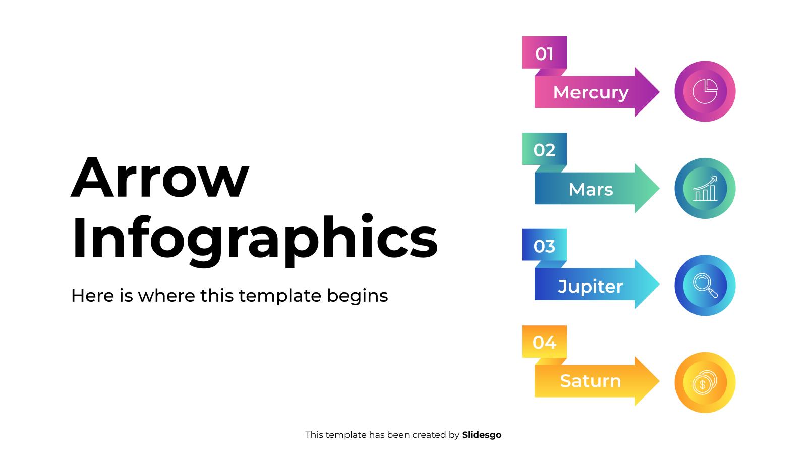 화살표 인포그래픽 프레젠테이션 템플릿