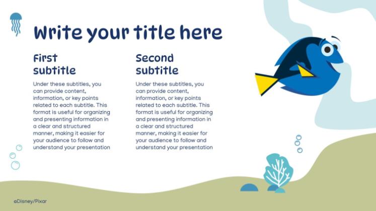 Findet Nemo Präsentationsvorlage