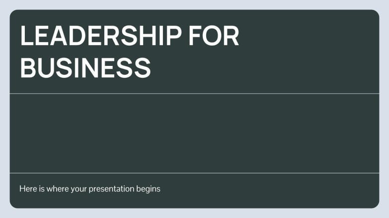 Plantilla de presentación Liderazgo para los negocios