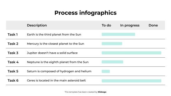 Prozess-Infografiken Präsentationsvorlage