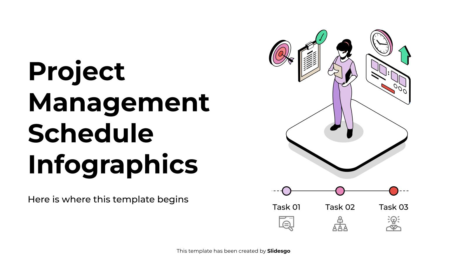 Project Management Schedule Infographics presentation template 