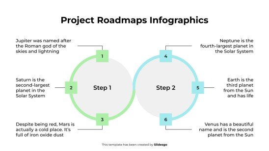 Infographies des feuilles de route des projets Modèles de présentation