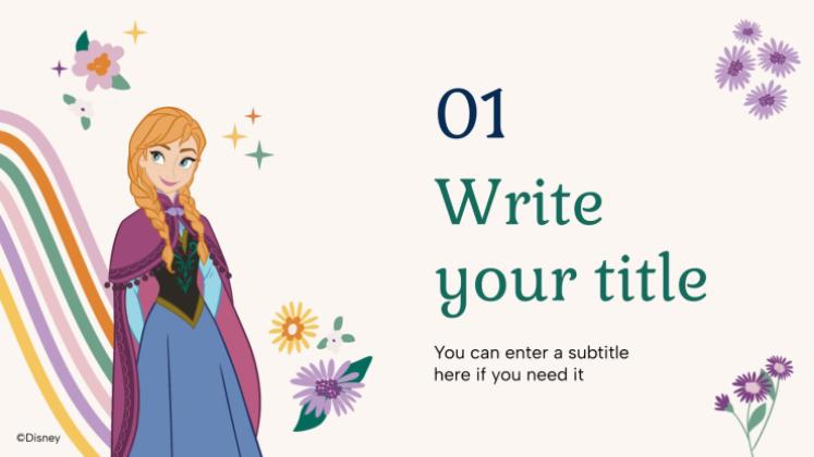 Plantilla de presentación Frozen: Elsa y Anna